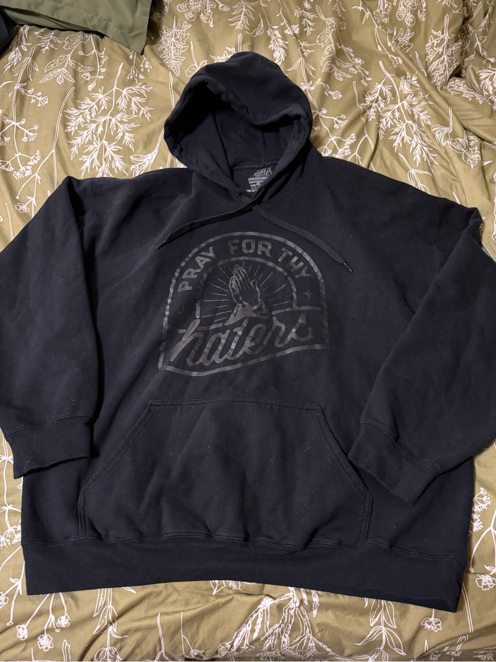 Black "Pray For Thy Haters" Pullover Hoodie